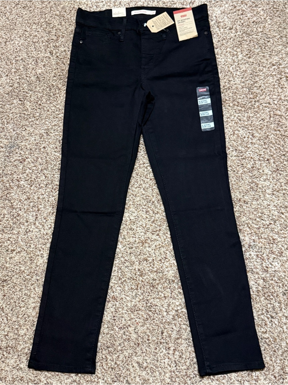 Levi's Black 311 Shaping Skinny Ankle Denim Jeans Womens 6S - Picture 4 of 11